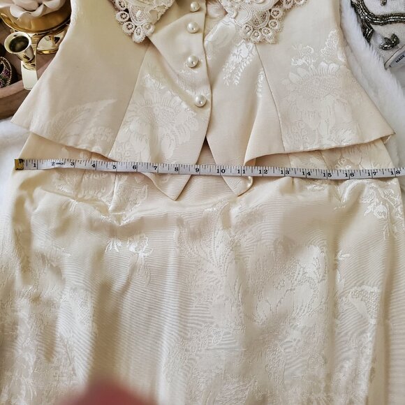 Vintage Ivory Dress, Cachet by Bari Protas - Picture 9 of 11